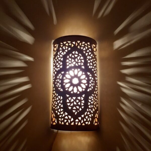 Elegant Brass Moroccan Wall Light