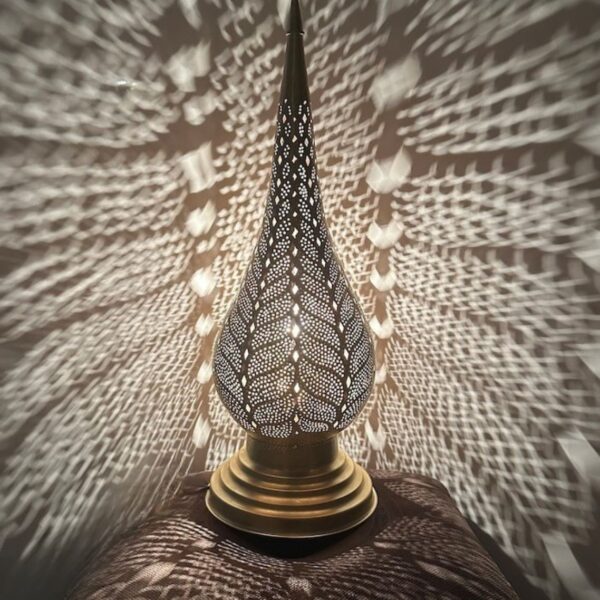 Handcrafted Brass Table Lamp – Moroccan Touch