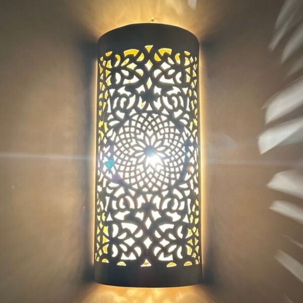 Moroccan Wall Sconce – Vintage Brass Light Fixture