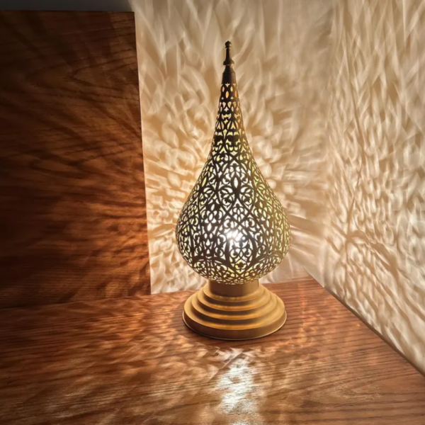 Handcrafted Brass Table Lamp – Moroccan Touch
