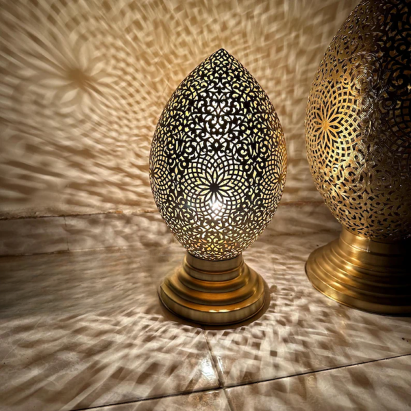 Handcrafted Brass Table Lamp – Moroccan Touch