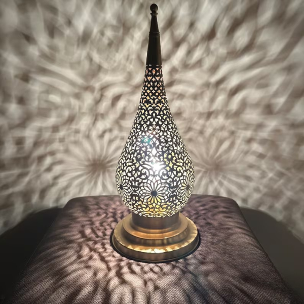 Handcrafted Brass Table Lamp – Moroccan Touch