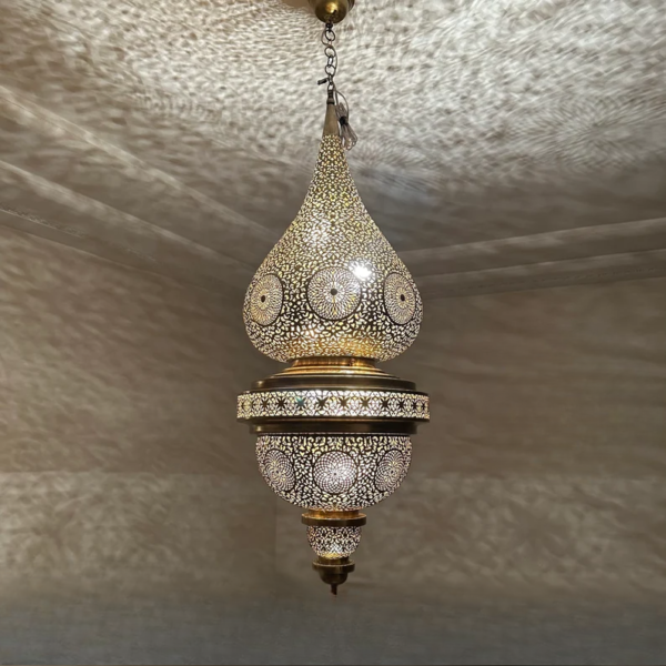 Handcrafted Brass Moroccan Hanging Light