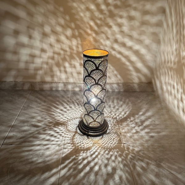 Handcrafted Brass Table Lamp – Moroccan Touch
