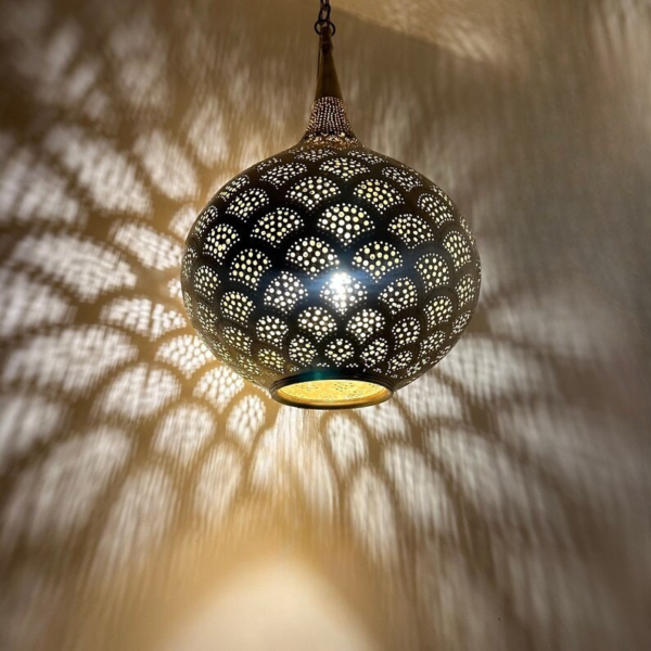 Handcrafted Brass Moroccan Hanging Light